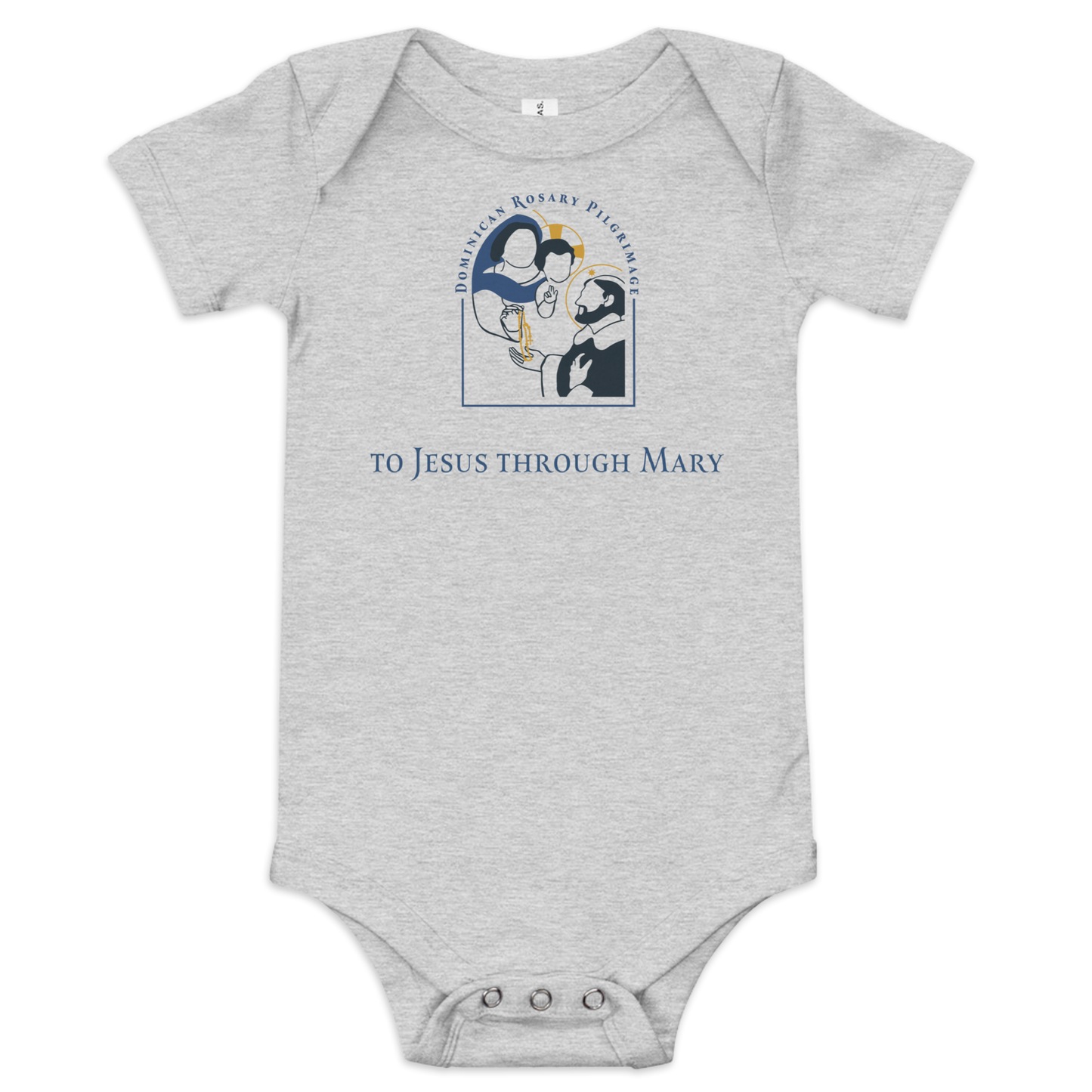 Dominican Rosary Pilgrimage Baby Short Sleeve Onesie