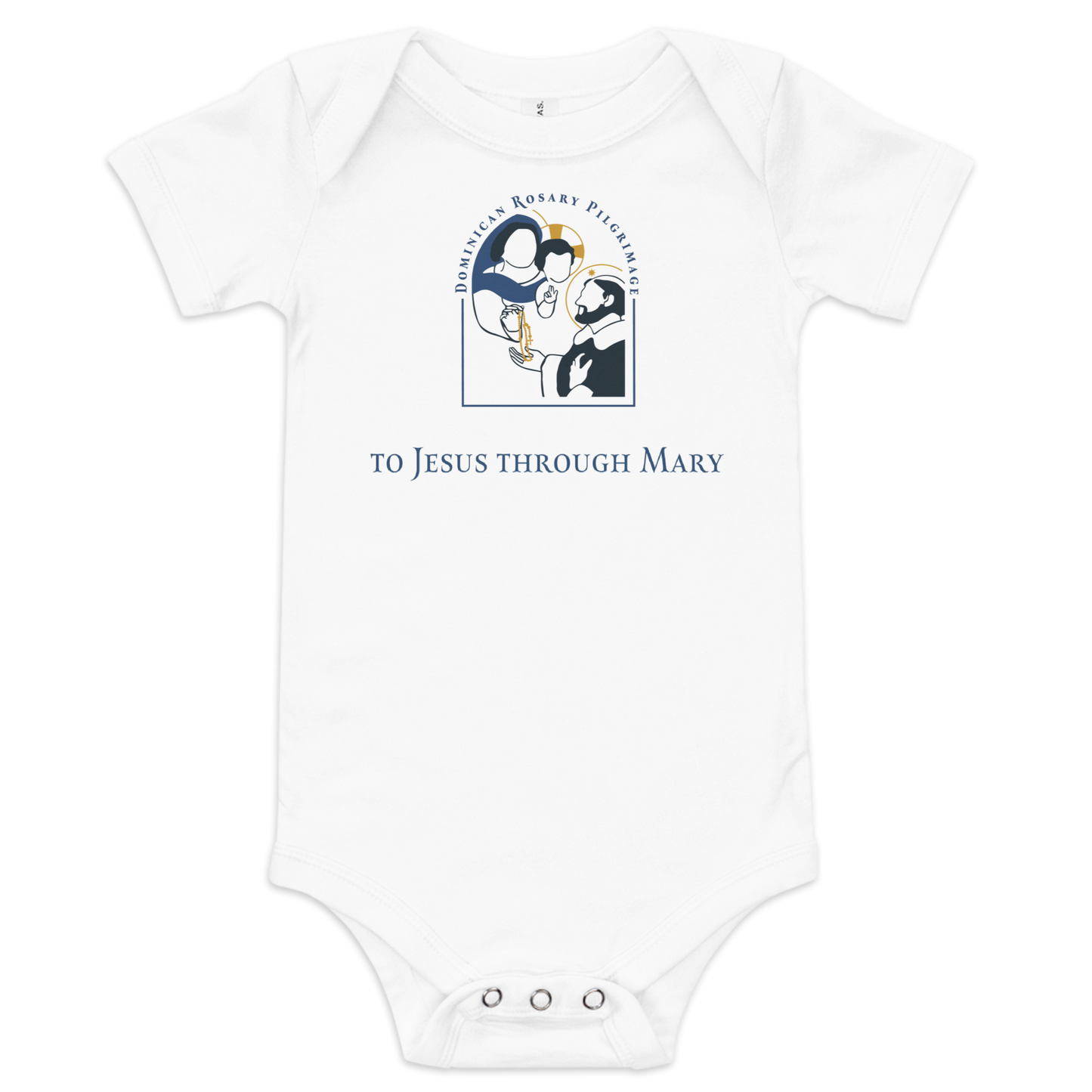 Dominican Rosary Pilgrimage Baby Short Sleeve Onesie
